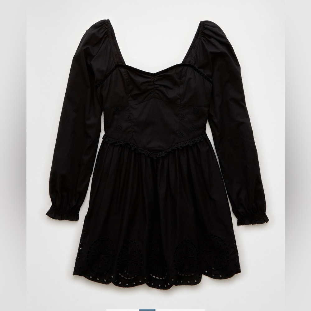 AE Long Sleeve Sweetheart Mini Dress